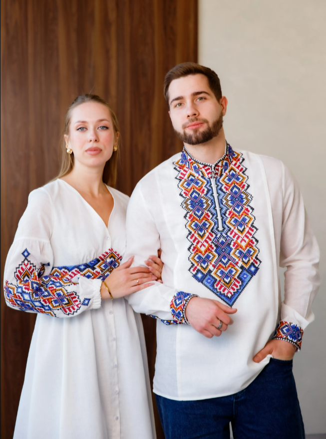 Ukrainian embroidered linen dress "Marta"