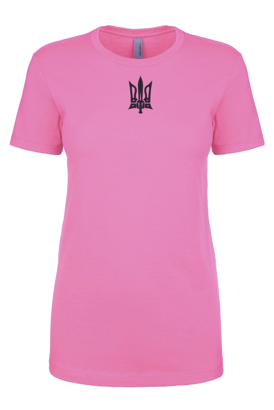 Female fit embroidered t-shirt "Combat Tryzub"