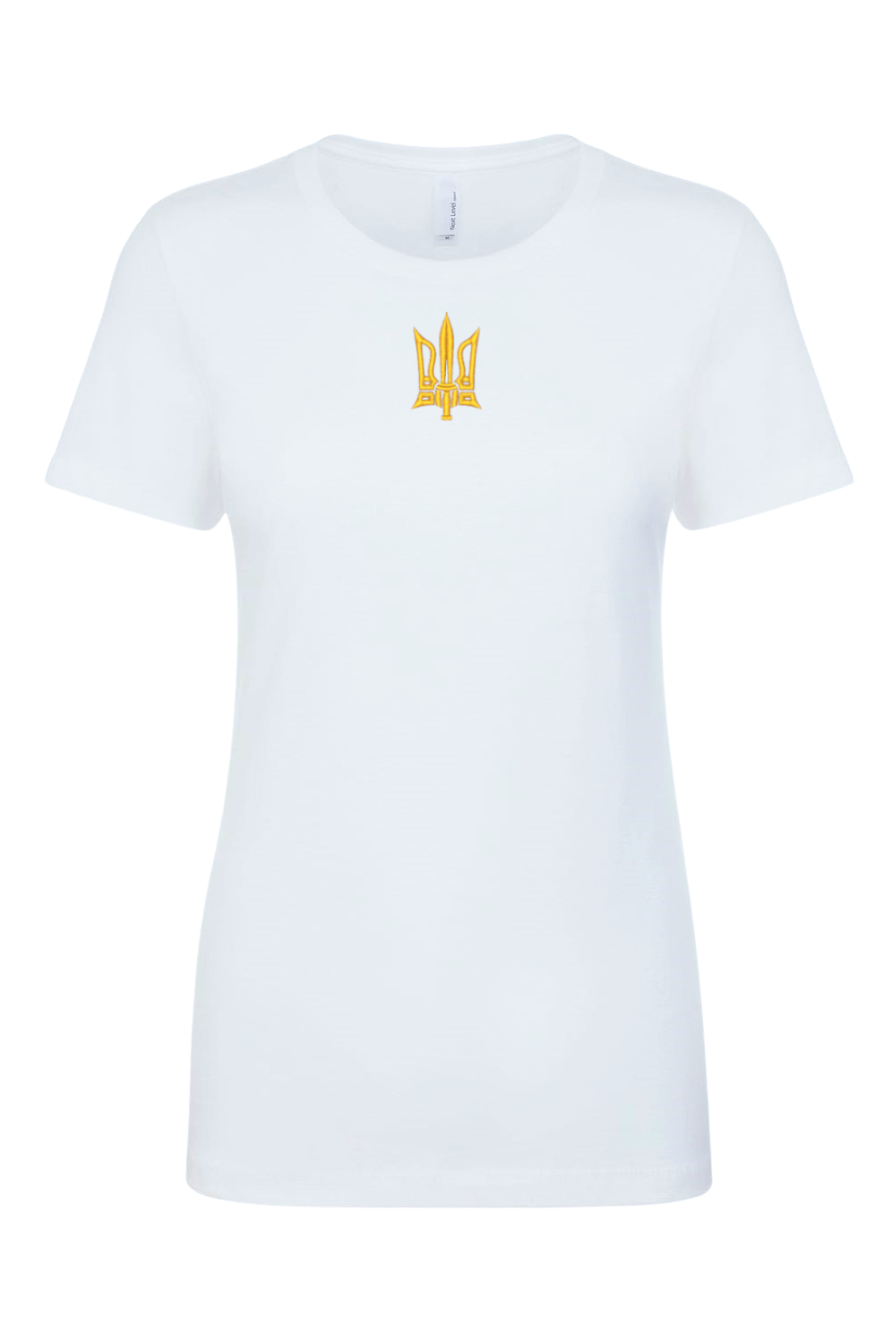 Female fit embroidered t-shirt "Combat Tryzub"