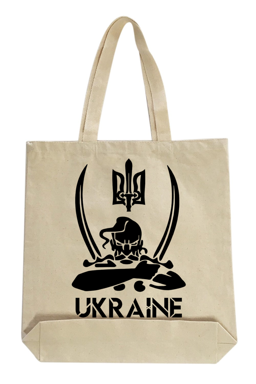 Canvas Tote Bag with Ukrainian print