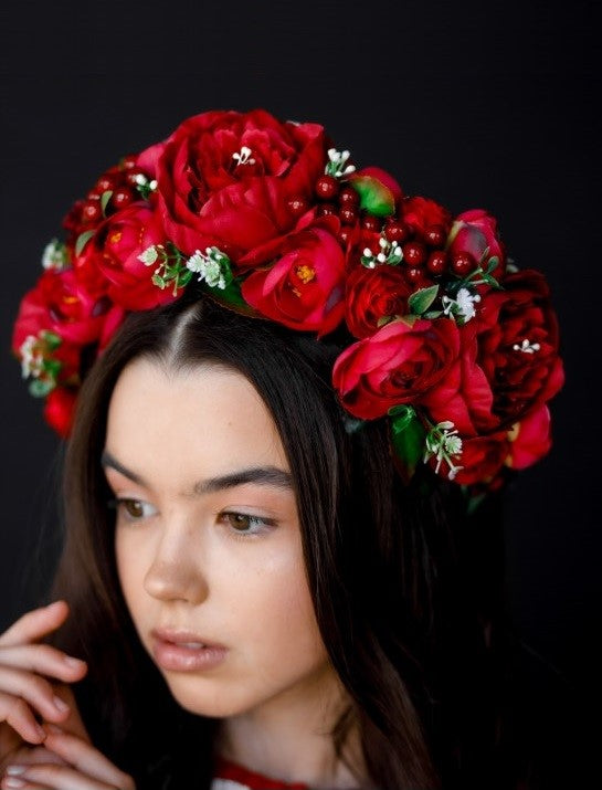 Stage Headband "Peony bouquet"