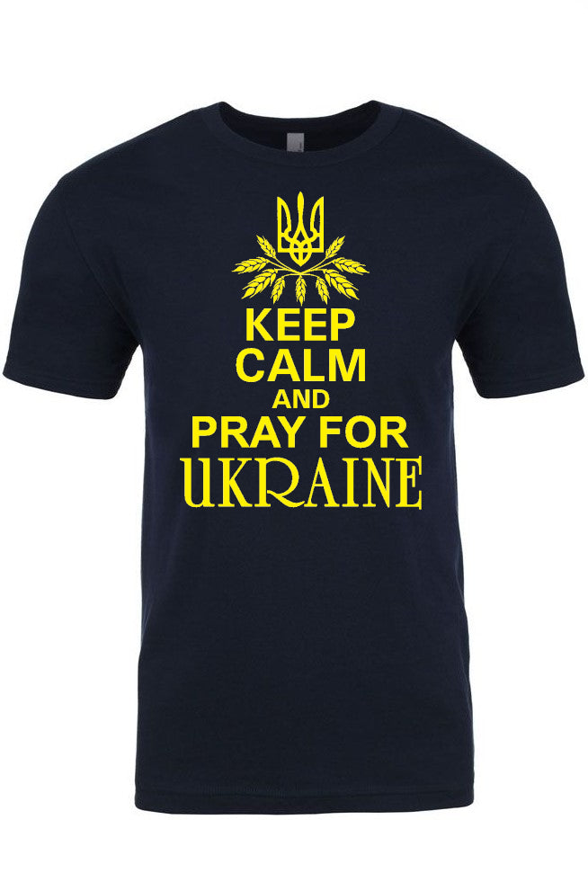 Adult t-shirt "Keep calm and pray for Ukraine"
